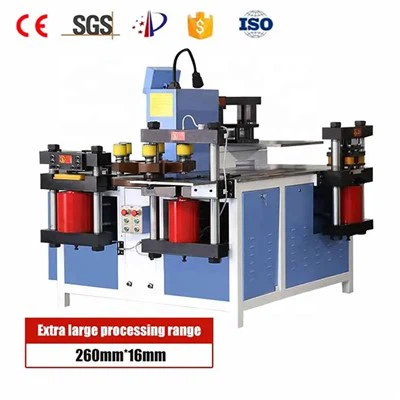 4 nyob rau hauv 1 Hoobkas 500kn 260mm 16mm tooj liab Punching txiav dabtsi yog khoov tshuab